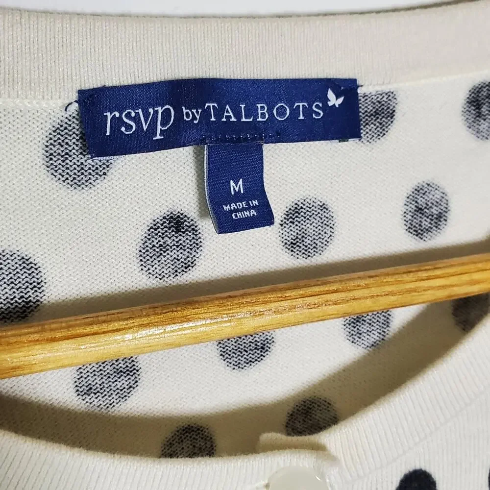 Talbots RSVP floral Embellished polka dot Sweater with matching tank top Size M